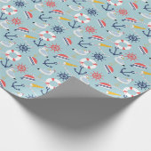 Nautical Beach themed wrapting paper Cadeaupapier (Hoek)