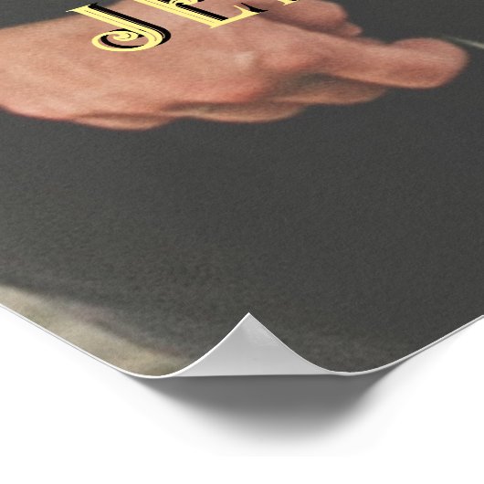 Nautical Beach Unplugged Ceremonie Foto Bruiloft Poster (Hoek)