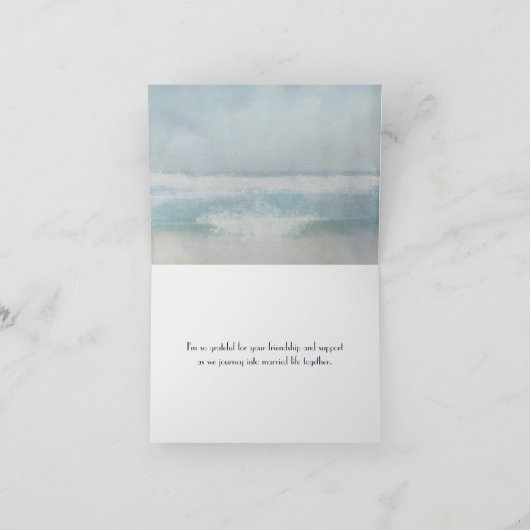 Nautical Beach Watercolor Bruidsdouche Bedankt  (Binnen)