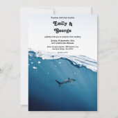 Nautical Beach Weddenschap met marineblauw onderwa Kaart (Voorkant)