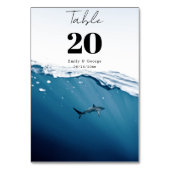 Nautical Beach Weddenschap met marineblauw onderwa Kaart (Achterkant)