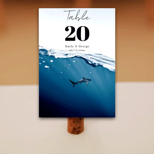 Nautical Beach Weddenschap met marineblauw onderwa Kaart