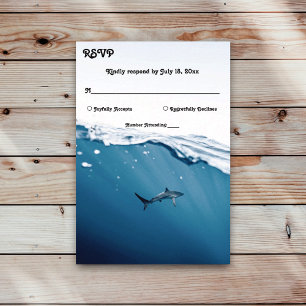 Nautical Beach Weddenschap met marineblauw onderwa RSVP Kaartje