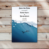 Nautical Beach Weddenschap met marineblauw onderwa Save The Date