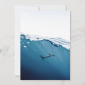 Nautical Beach Weddenschap met marineblauw onderwa Save The Date (Achterkant)