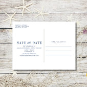 Nautical Beach Weddenschap Photo Save the Date Aankondigingskaart