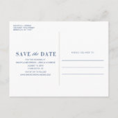 Nautical Beach Weddenschap Photo Save the Date Aankondigingskaart (Achterkant)