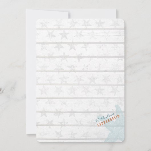 Nautical Beach Wedding | Datum opslaan Save The Date (Achterkant)