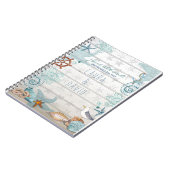 Nautical Beach Wedding Guestbook Notitieboek (Linkerzijde)