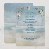 Nautical Beach Wedding Invite Kaart (Voorkant / Achterkant)