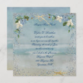Nautical Beach Wedding Kaart (Voorkant / Achterkant)