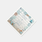 Nautical Beach Wedding Paper Napkins Servet (Hoek)