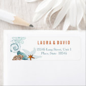 Nautical Beach Wedding | Retouradreslabels Etiket (Insitu)