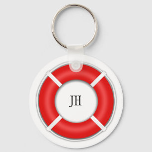 Nautical BeachBoat Life Preserver optioneel Initia Sleutelhanger