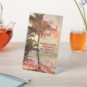 Nautical Beachside Bed and Breakfast Guest Info Reclamebord Met Voetstuk (Insitu)