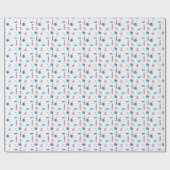 Nautical Beachy Lighthouse en Starfish Gift Wrap Cadeaupapier (Vlak)