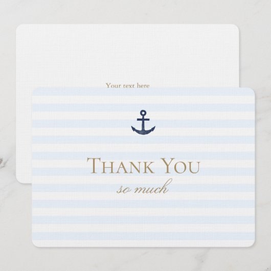 Nautical-bedankt-kaart Bedankkaart (Voorkant / Achterkant)
