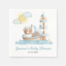 Nautical Beer Watercolor Boot Baby Shower