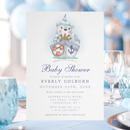 Nautical Beer Zeilboot Baby Shower Kaart