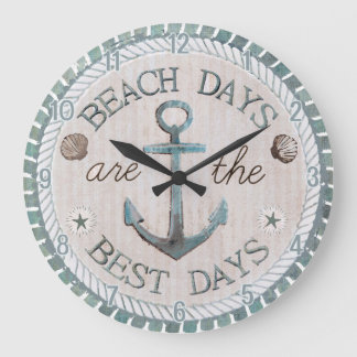 Nautical Best Days Beach Rustic Wall Clock Grote Klok