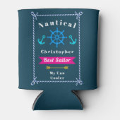 Nautical Best Sailor Blauwgroen Blikjeskoeler (Voorkant)