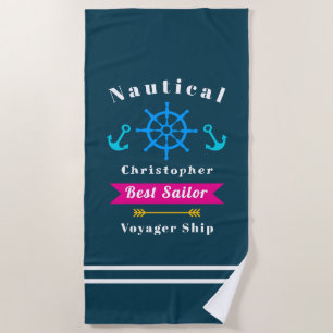 Nautical Best Sailor Blauwgroen Strandlaken