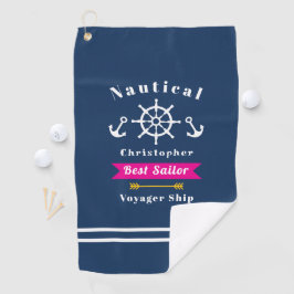 Nautical Best Sailor Navy Golfhanddoek