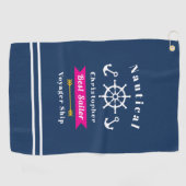 Nautical Best Sailor Navy Golfhanddoek (Horizontaal)