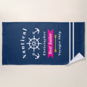 Nautical Best Sailor Navy Strandlaken (Voorkant)