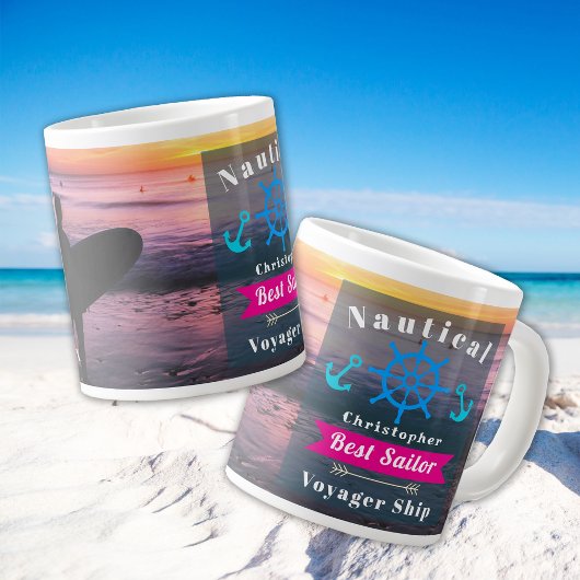 Nautical Best Sailor Photo Grote Koffiekop