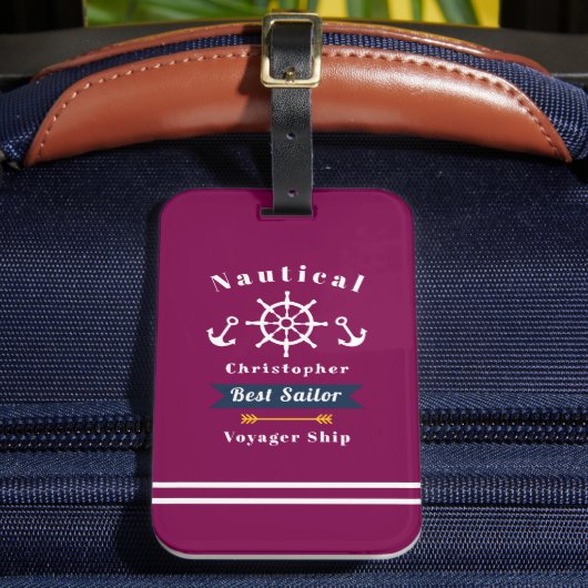 Nautical Best Sailor Red Bagagelabel (Voorkant Insitu 2)