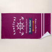 Nautical Best Sailor Red Strandlaken (Voorkant)