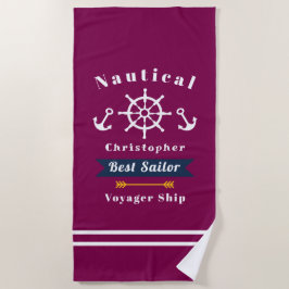 Nautical Best Sailor Red Strandlaken
