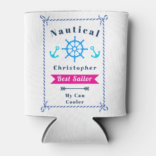 Nautical Best Sailor White Blikjeskoeler (Voorkant)