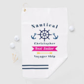 Nautical Best Sailor White Golf Handdoek (Insitu)