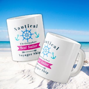 Nautical Best Sailor White Grote Koffiekop