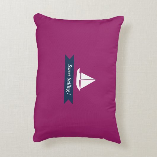 Nautical Best Sailor Wine Red Accent Kussen (Achterkant (Verticaal))