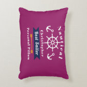 Nautical Best Sailor Wine Red Accent Kussen (Voorkant(Verticaal))