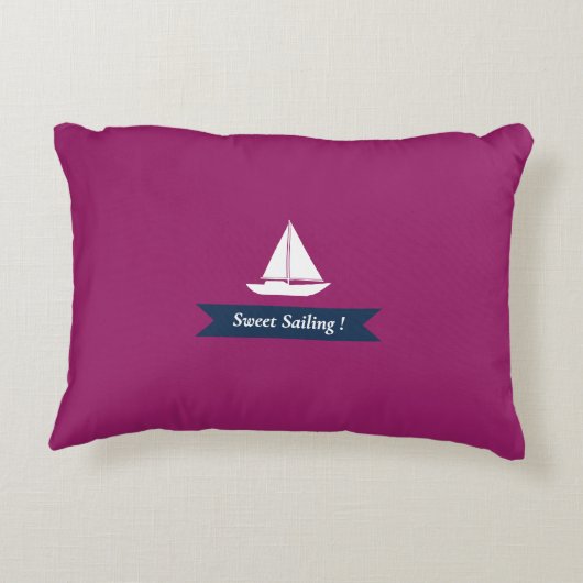 Nautical Best Sailor Wine Red Accent Kussen (Achterkant)