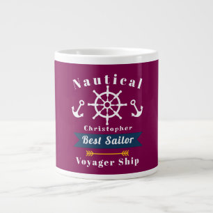 Nautical Best Sailor Wine Red Grote Koffiekop