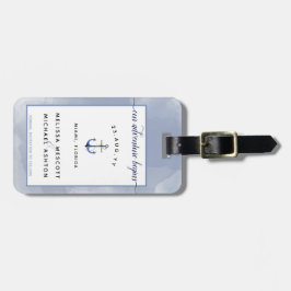 #Nautical Bestemming #Wedding De datum opslaan Bagagelabel