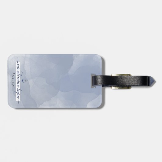 #Nautical Bestemming #Wedding De datum opslaan Bagagelabel (Achterkant horizontaal)