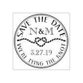 Nautical Bewaar de datum Custom Stamp Rubberstempel (Afrduk)
