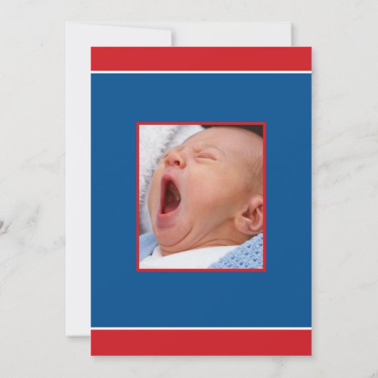 Nautical Birth Announement, Boy Aankondiging (Achterkant)