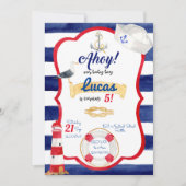 Nautical Birthday Invitation Kaart (Voorkant)