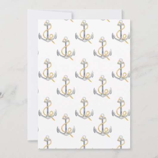 Nautical Birthday Invitation Kaart (Achterkant)