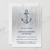 Nautical Birthday Invitation Kaart (Achterkant)