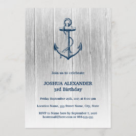 Nautical Birthday Invitation Kaart