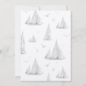 Nautical Birthday Invitation Sailing Theme Uitnodi Kaart (Achterkant)