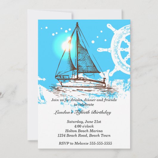 Nautical Birthday Kaart (Voorkant)